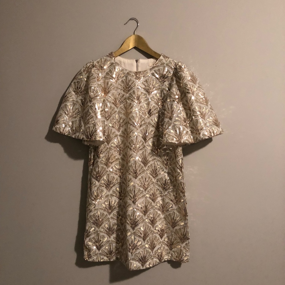 Vici Sequin Dress with Dramatic Sleeves